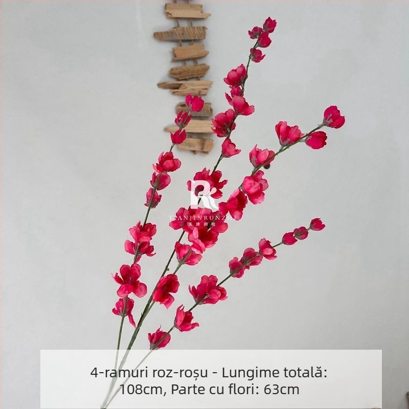 Flori artificiale de nuntă – crengi înalte cu delphinium violet pentru decorul sălii de nuntă, culoarului și fundaluri pentru fotografii