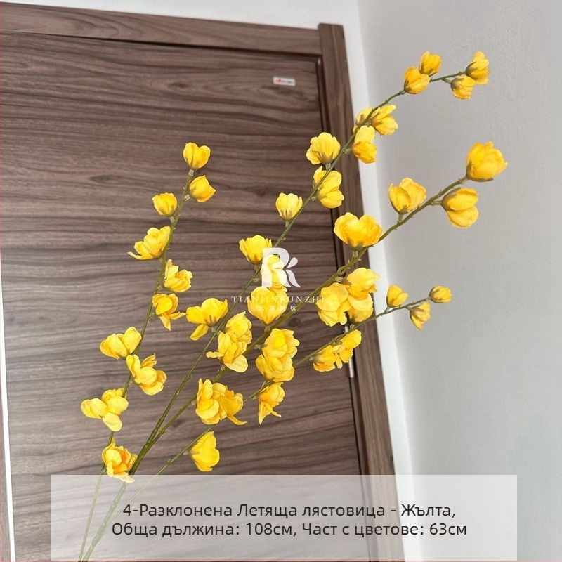 Flori artificiale de nuntă – crengi înalte cu delphinium violet pentru decorul sălii de nuntă, culoarului și fundaluri pentru fotografii