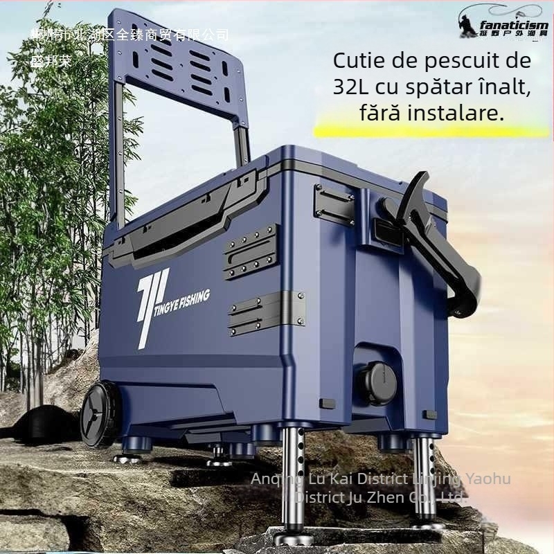 Set multifuncțional cutie de pescuit cu șezut, pentru pescuit în aer liber, model 2024