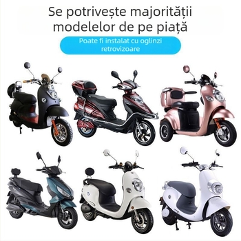 Parbriz frontal pentru motocicletă electrică, protecție împotriva vântului și ploilor, mărit și îngroșat, transparent HD
