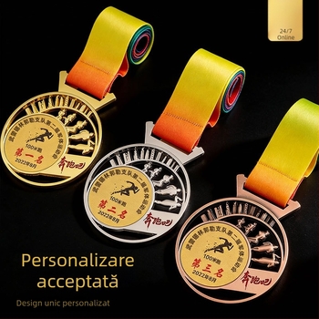 Medalie comemorativă creativă 2026 – plachetă de onoare pentru angajați și medalie de baschet pentru copii