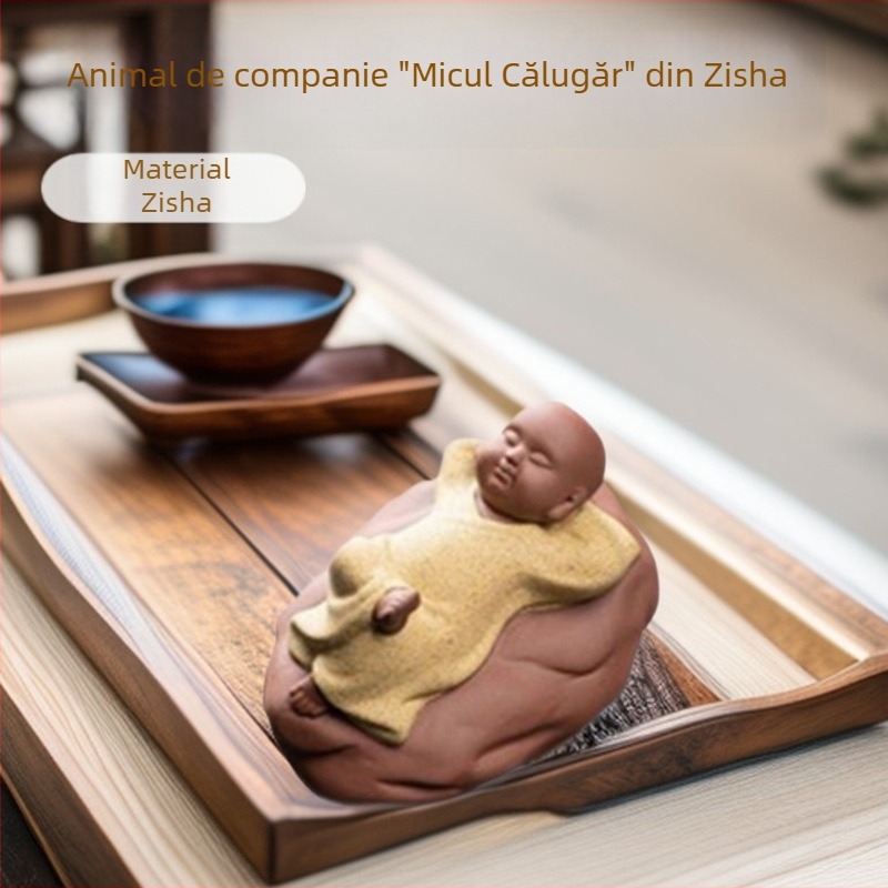 Suport ceramic pentru bețișoare de tămâie în formă de călugăr mic, decor pentru casă, tea pet, stil chinezesc nou