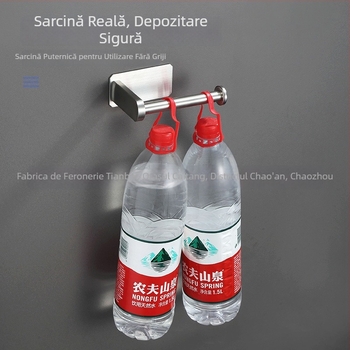 Suport pentru hârtie igienică din oțel inoxidabil 304, baie, montaj cu bandă adezivă, fără găuri, finisaj periat
