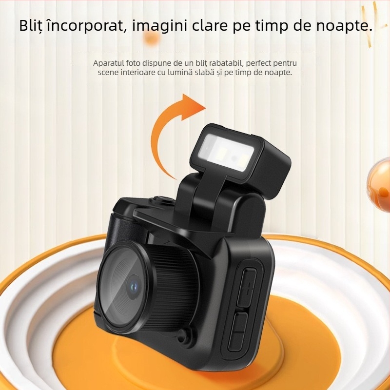 Cameră digitală mini portabilă pentru studenți, cu filtru retro – fotografii și videoclipuri în HD