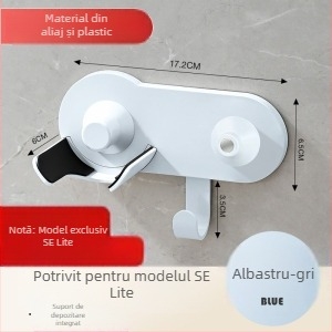 Laifen uscător de păr Lite — suport de perete fără găuri, raft de depozitare