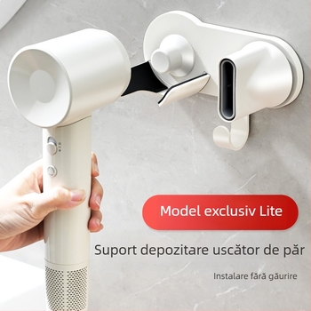 Laifen uscător de păr Lite — suport de perete fără găuri, raft de depozitare