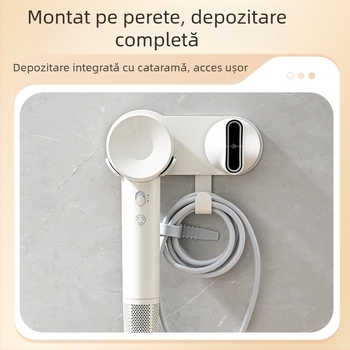Laifen uscător de păr Lite — suport de perete fără găuri, raft de depozitare