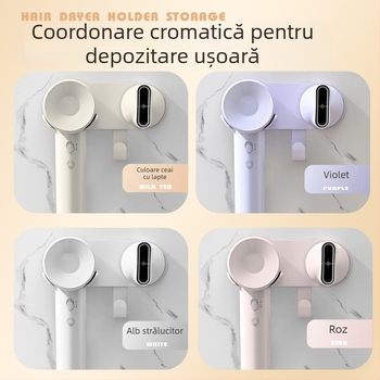 Laifen uscător de păr Lite — suport de perete fără găuri, raft de depozitare
