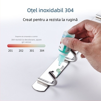 Cuier de perete fără găuri din oțel inoxidabil 304, cu adeziv puternic pentru haine, bucătărie și baie