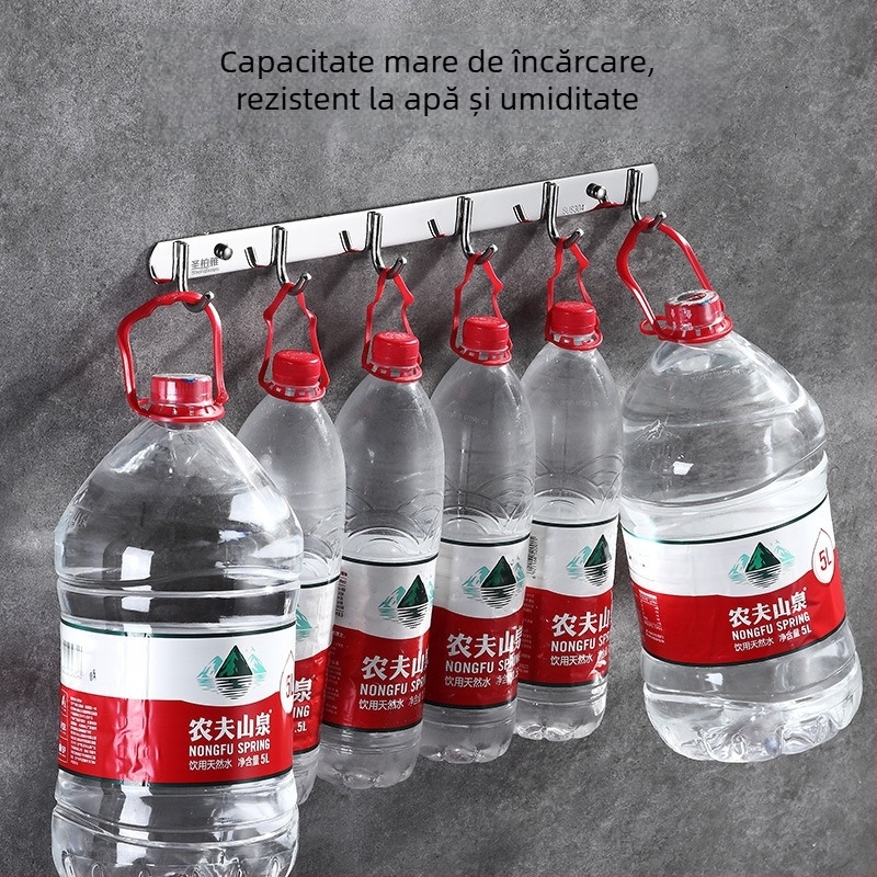Cuier de perete fără găuri din oțel inoxidabil 304, cu adeziv puternic pentru haine, bucătărie și baie