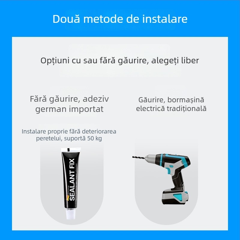 Cuier de perete fără găuri din oțel inoxidabil 304, cu adeziv puternic pentru haine, bucătărie și baie
