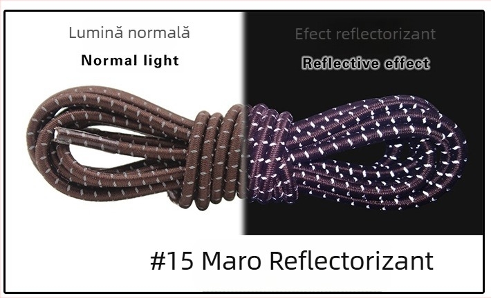Șireturi elastice fără legare pentru pantofi de drumeție, reflectorizante, lungime 100 cm, lățime 3 mm, model TS-1223, TUOSEN