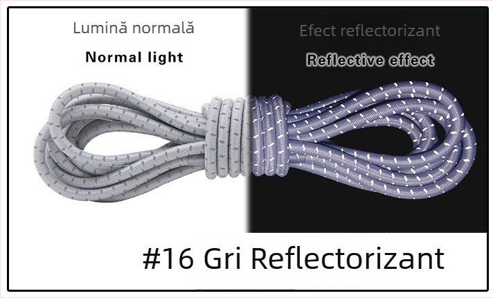 Șireturi elastice fără legare pentru pantofi de drumeție, reflectorizante, lungime 100 cm, lățime 3 mm, model TS-1223, TUOSEN