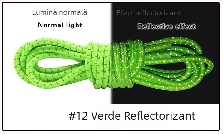 Șireturi elastice fără legare pentru pantofi de drumeție, reflectorizante, lungime 100 cm, lățime 3 mm, model TS-1223, TUOSEN
