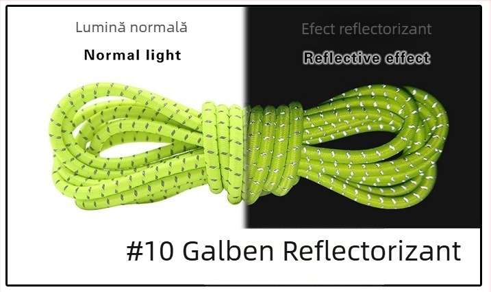 Șireturi elastice fără legare pentru pantofi de drumeție, reflectorizante, lungime 100 cm, lățime 3 mm, model TS-1223, TUOSEN
