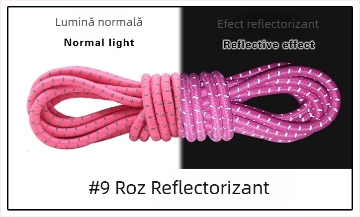 Șireturi elastice fără legare pentru pantofi de drumeție, reflectorizante, lungime 100 cm, lățime 3 mm, model TS-1223, TUOSEN
