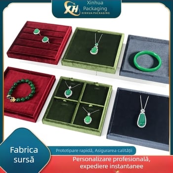 Display din catifea pentru bijuterii, pentru pandantive și inele, stil nordic