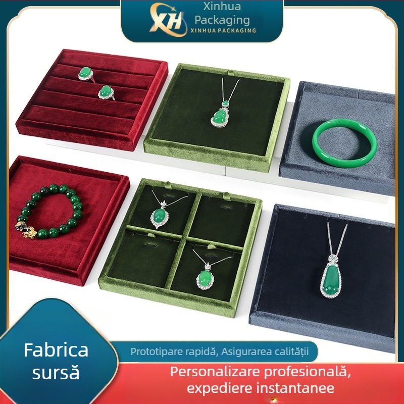 Display din catifea pentru bijuterii, pentru pandantive și inele, stil nordic