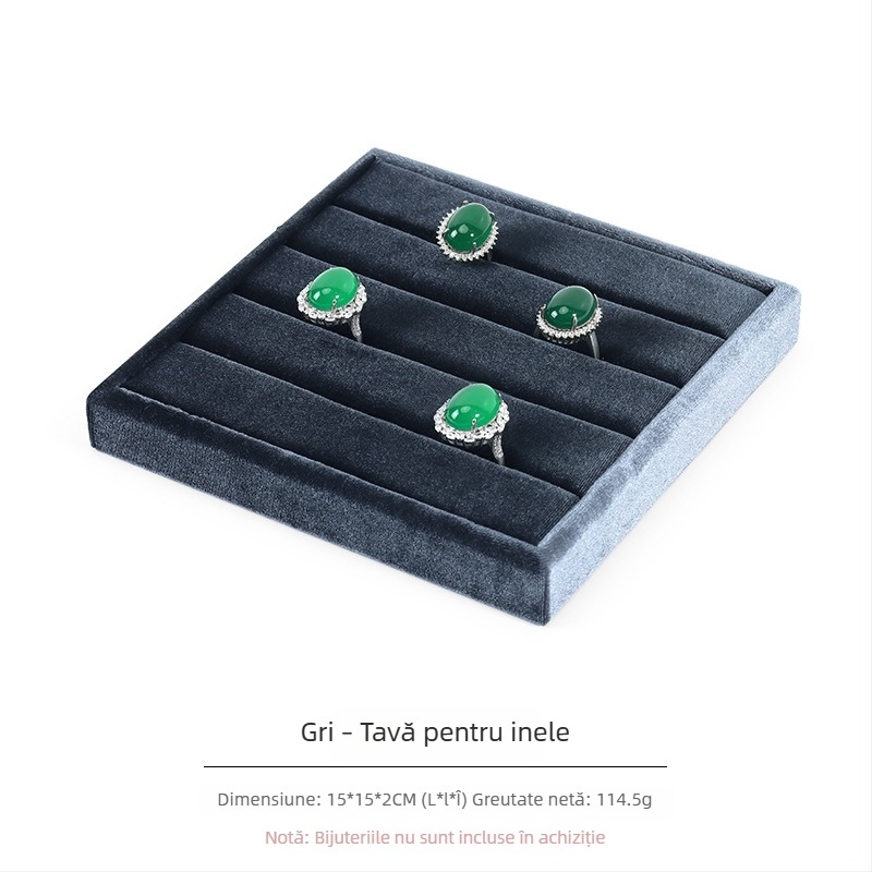 Display din catifea pentru bijuterii, pentru pandantive și inele, stil nordic