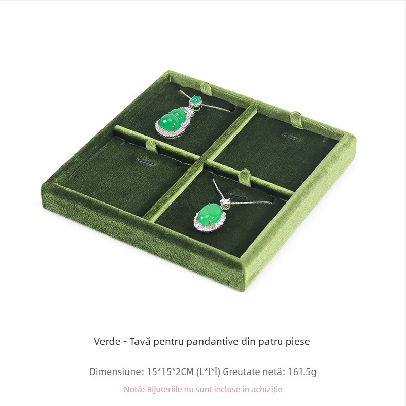 Display din catifea pentru bijuterii, pentru pandantive și inele, stil nordic