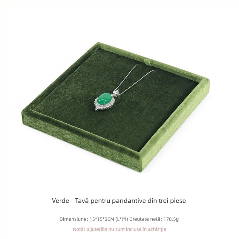 Display din catifea pentru bijuterii, pentru pandantive și inele, stil nordic