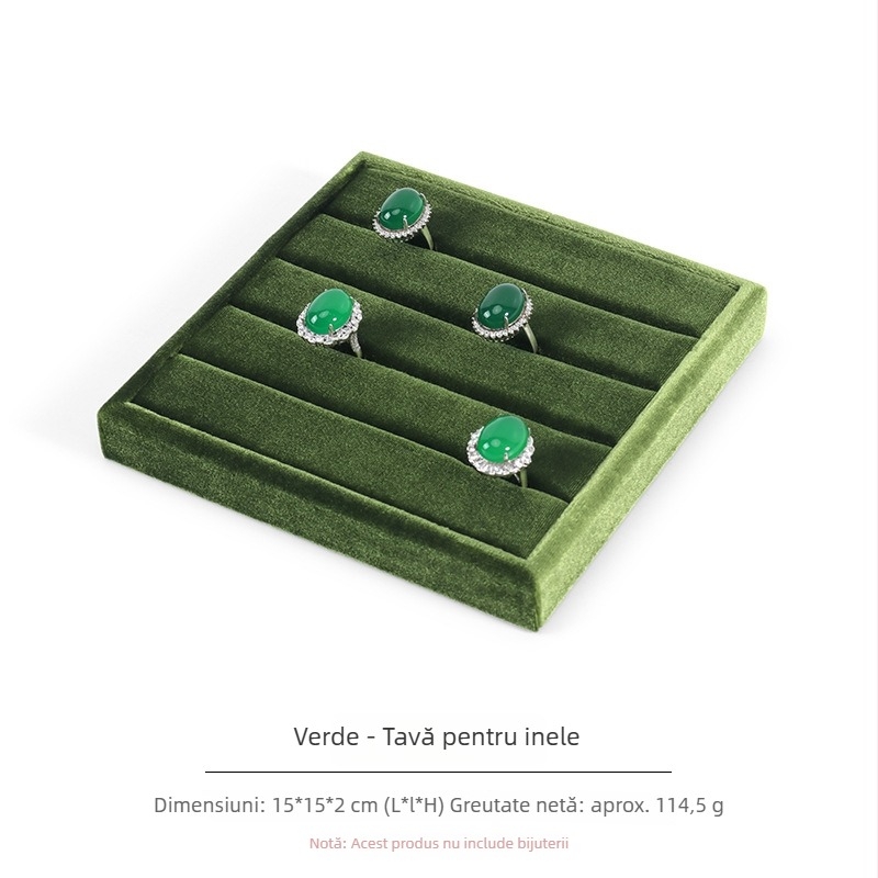Display din catifea pentru bijuterii, pentru pandantive și inele, stil nordic
