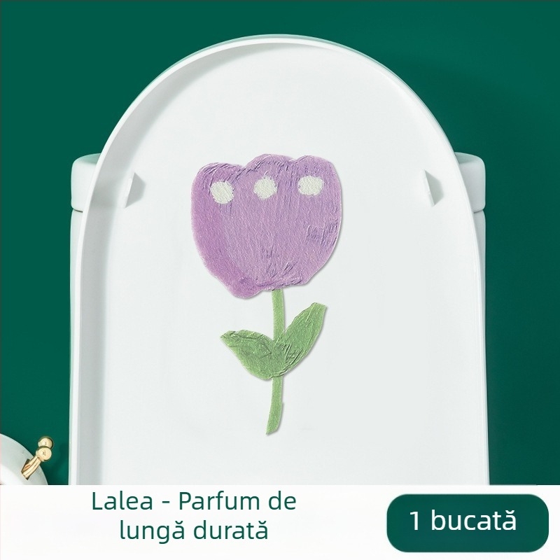 Autocolant din fetru pentru toaletă, pentru baie, tampon autoadeziv gros cu design de desene animate și efect dezodorant