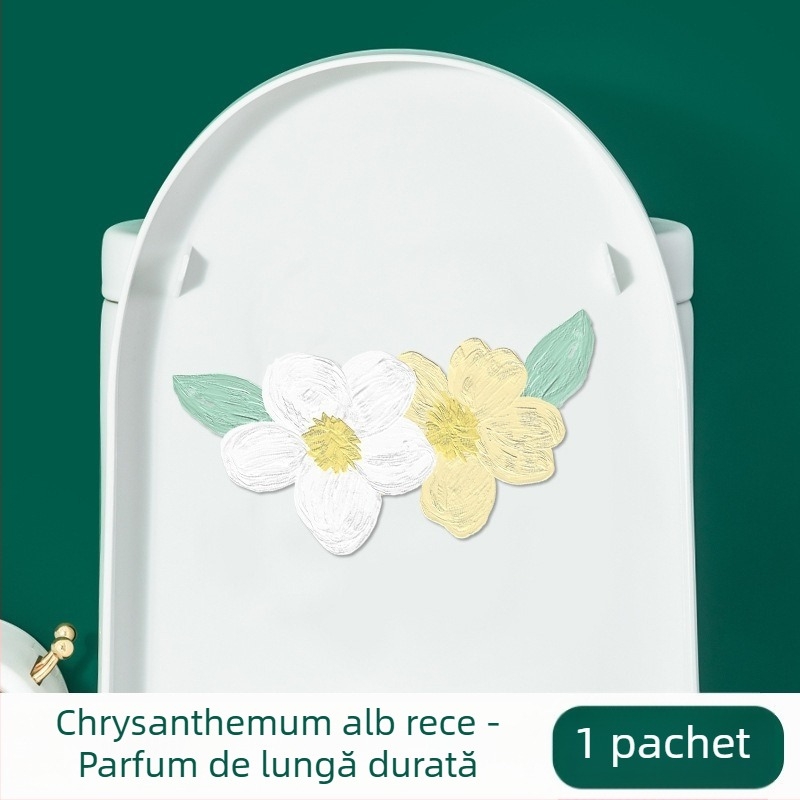 Autocolant din fetru pentru toaletă, pentru baie, tampon autoadeziv gros cu design de desene animate și efect dezodorant