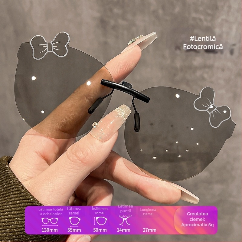 Ochelari de soare pentru copii cu clips, motif desene animate, protecție UV400, modelul 1182