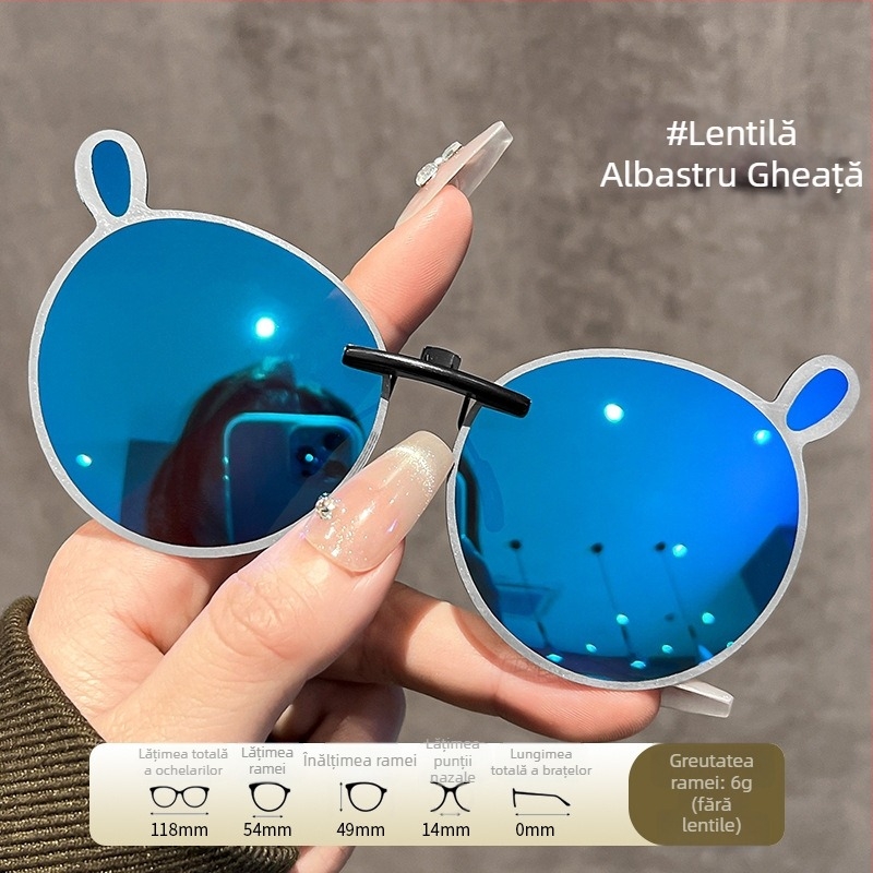 Ochelari de soare pentru copii cu clips, motif desene animate, protecție UV400, modelul 1182