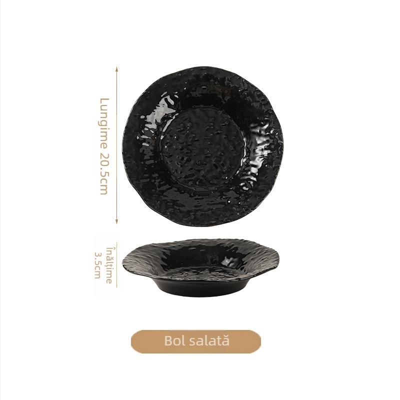În stil Instagram: farfurie minimalistă, de înaltă calitate pentru paste și bucătărie occidentală; farfurie ceramică pentru supă și salată, în formă de pălărie de paie