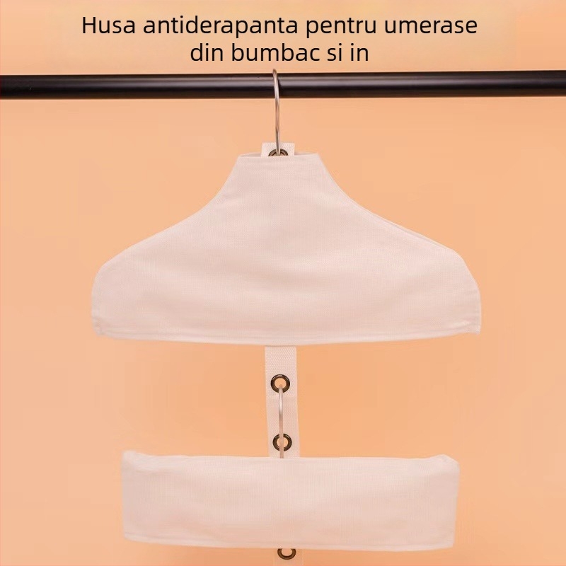 Husă pentru umeraș din bumbac și in pentru magazine de haine și hoteluri – protecție împotriva prafului, rezistență la umezeală, antiderapant