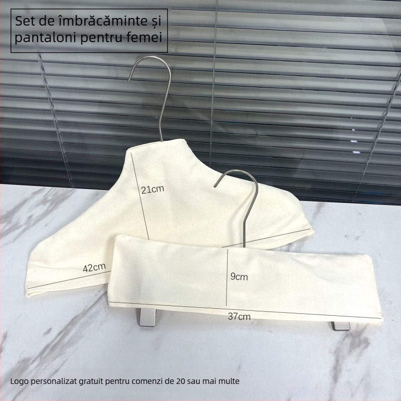 Husă pentru umeraș din bumbac și in pentru magazine de haine și hoteluri – protecție împotriva prafului, rezistență la umezeală, antiderapant