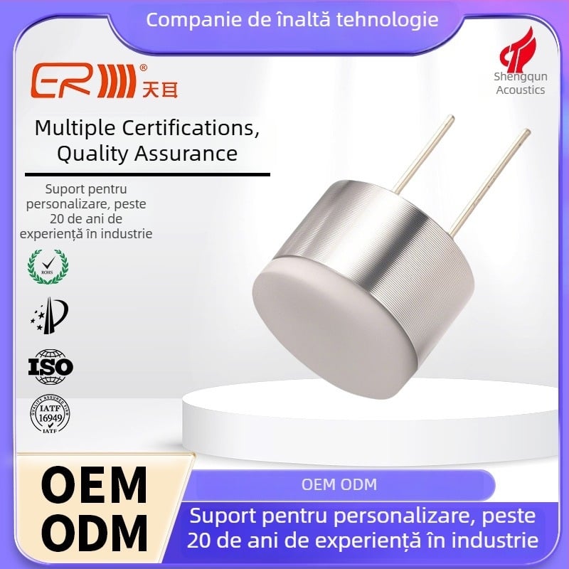Senzor ultrasonic pentru măsurarea distanței și corecția acesteia, 300 kHz, măsurare de înaltă precizie a vitezei vântului și a debitului, senzor impermeabil de înaltă frecvență