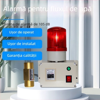 Alarmă de flux de apă și senzor de flux, măsurare a debitului în caz de penurie de apă, afișaj digital