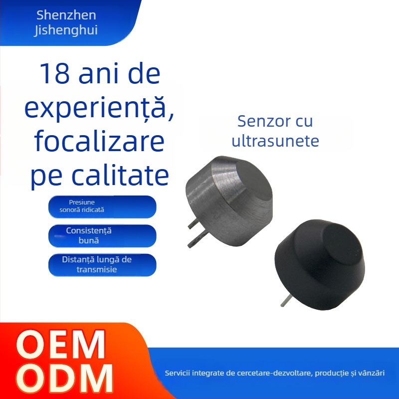Senzor ultrasonic impermeabil pentru măsurarea vitezei vântului și distanței, sondă ultrasonică cu transmițător-receptor integrat, 16 mm, 25K/33K/40K