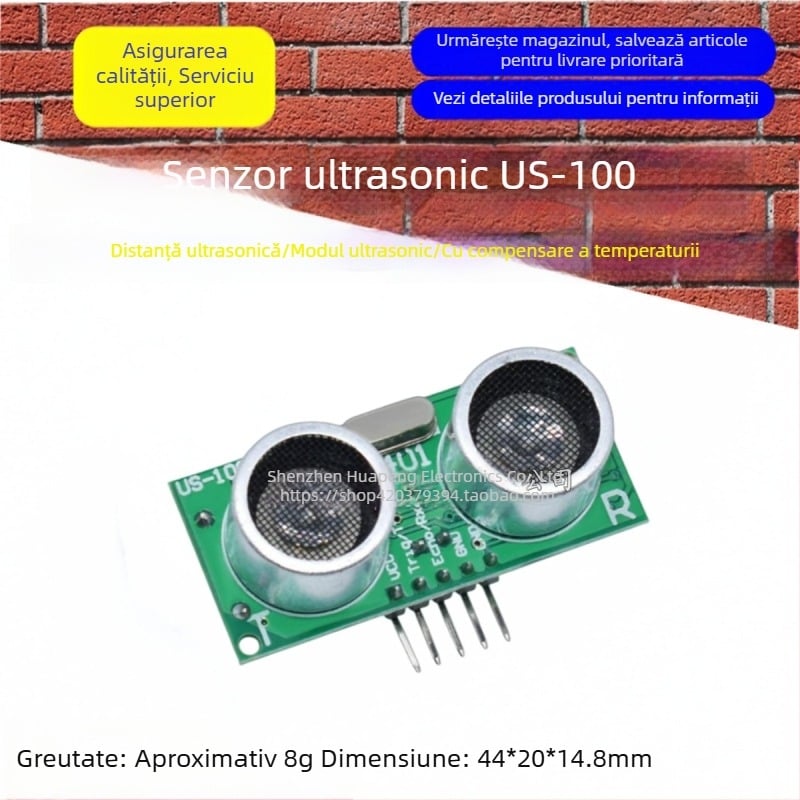 US-100 senzor ultrasonor, modul de măsurare a distanței cu compensare de temperatură