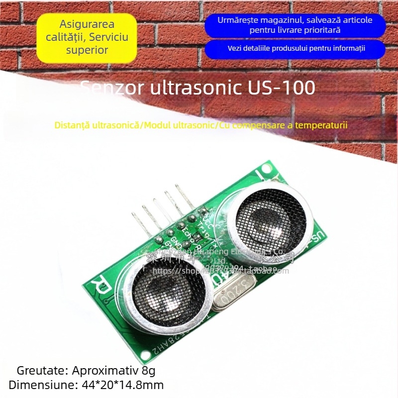 US-100 senzor ultrasonor, modul de măsurare a distanței cu compensare de temperatură