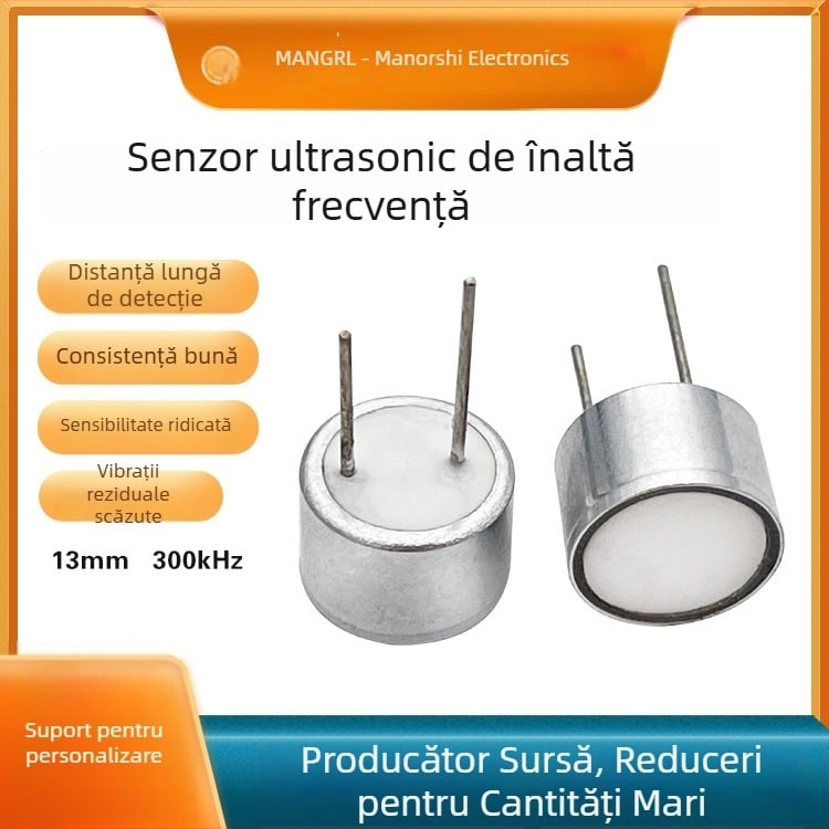 Senzor ultrasonor de 300 kHz cu sondă impermeabilă pentru măsurarea distanței și vitezei vântului, întrerupător, versiune simplă/dublă