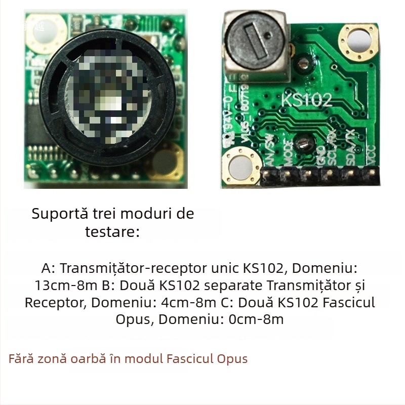 KS102 Modul Ultrasonic cu senzor de distanță integrat pentru evitarea obstacolelor la drone