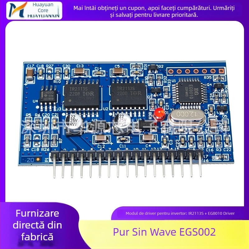 EGS002 Plăcuță de dezvoltare a driverului invertorului cu undă sinusoidală pură, EGS002A EG8010+IR2113S