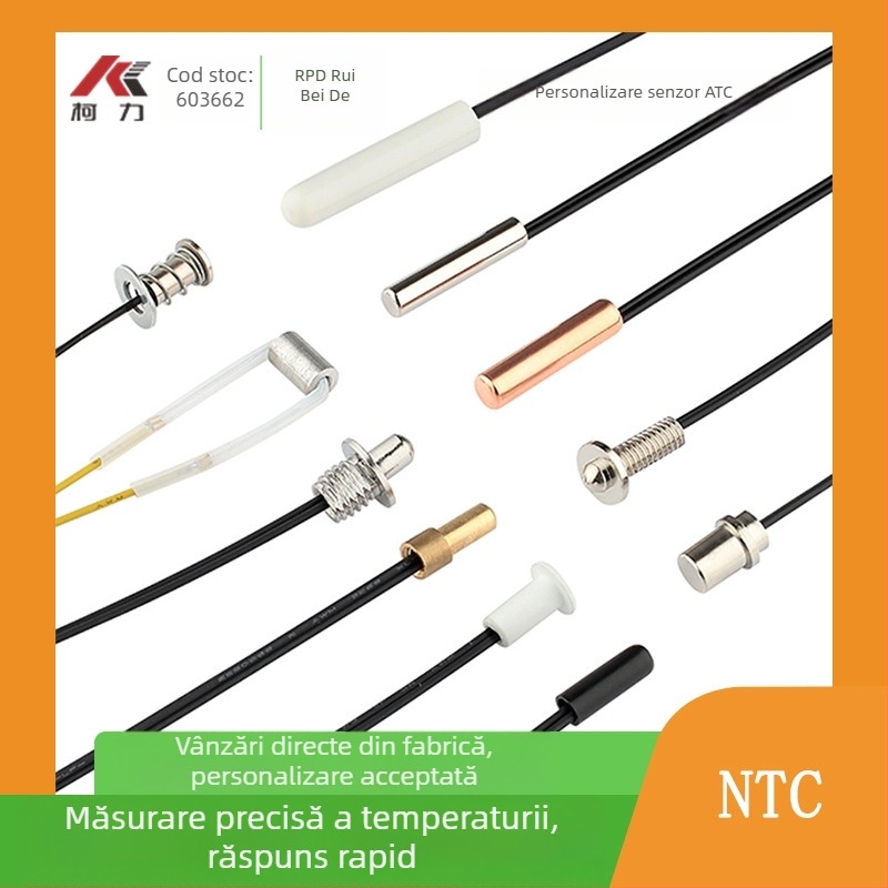 Senzor de temperatură cu termistor NTC – mai multe specificații, suport OEM