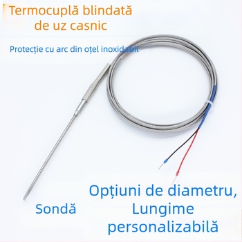 Sondă termocuplă protejată tip K – senzor de temperatură, rezistent la temperaturi înalte, precizie înaltă