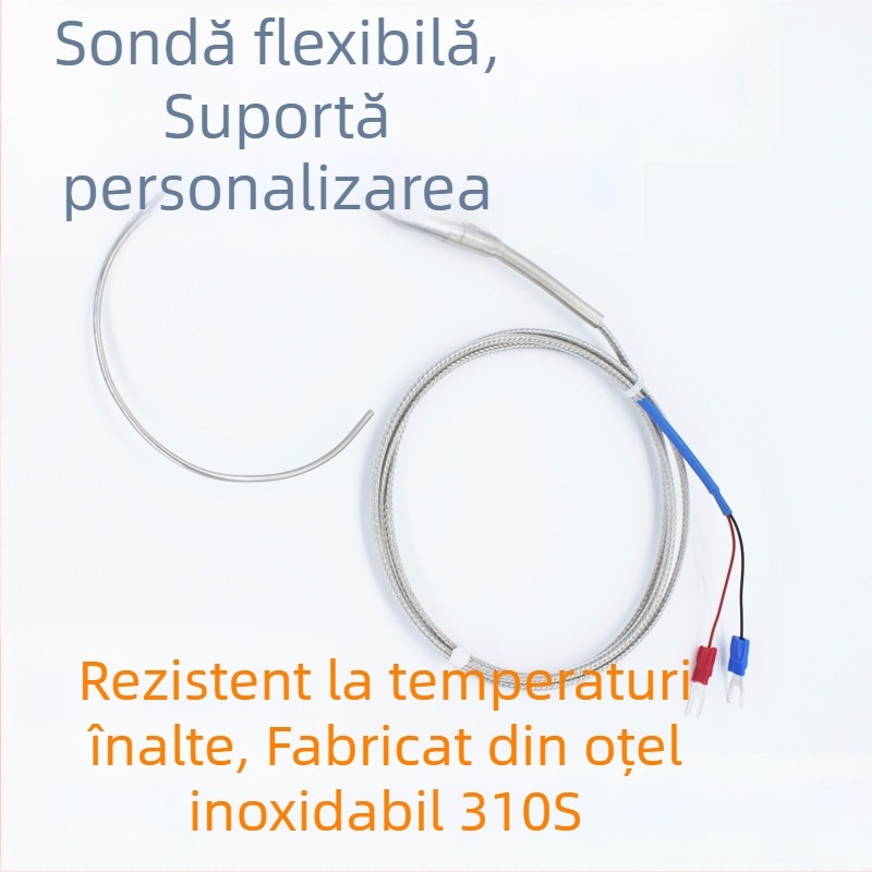 Sondă termocuplă protejată tip K – senzor de temperatură, rezistent la temperaturi înalte, precizie înaltă