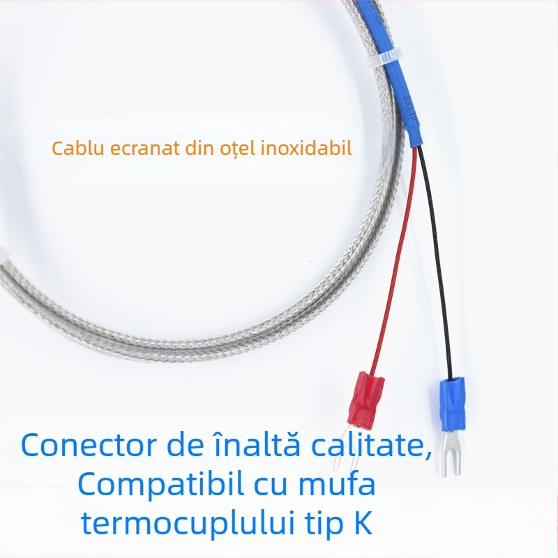 Sondă termocuplă protejată tip K – senzor de temperatură, rezistent la temperaturi înalte, precizie înaltă