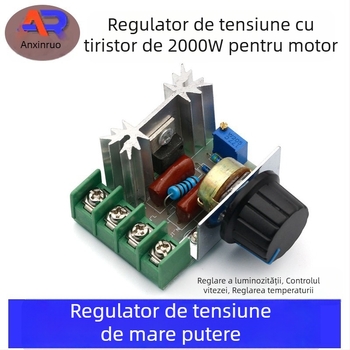Regulator SCR pentru motor, 2000W, 220V, modul electronic pentru reglarea vitezei, a luminozității și a temperaturii