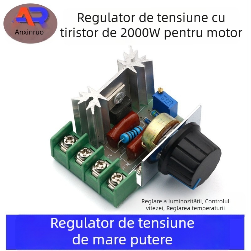 Regulator SCR pentru motor, 2000W, 220V, modul electronic pentru reglarea vitezei, a luminozității și a temperaturii