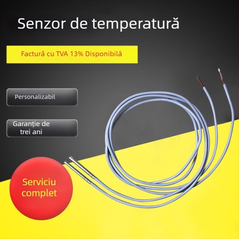 Senzor de temperatură Pt100 cu ac de măsurare integrat, afișaj digital, sondă etanșă (Pt1000)