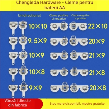 Contacte pentru baterii No.5 și No.7 – piese metalice ștanțate