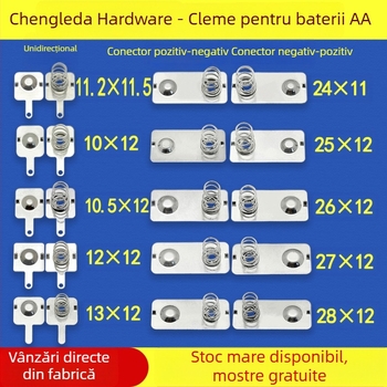 Contacte pentru baterii No.5 și No.7 – piese metalice ștanțate